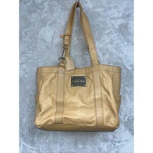 Calvin Klein Handbag Buttery Soft Faux Leather Beige Large‎ Tote